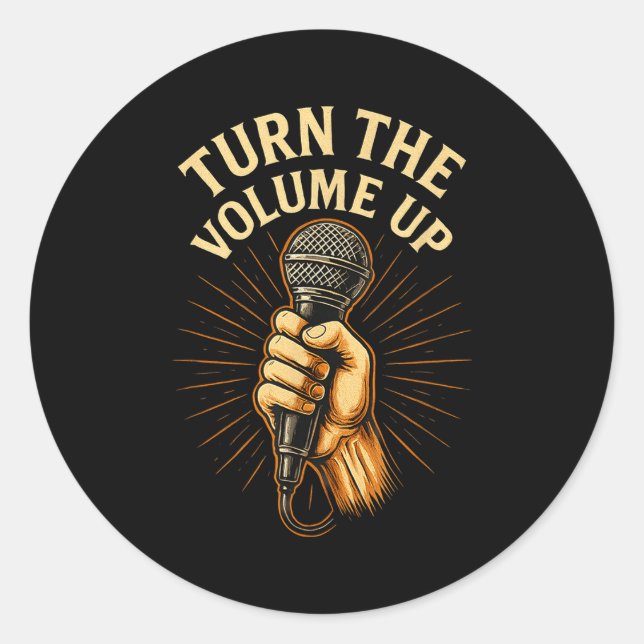 Adesivo Turn The Volume Up  (Frente)