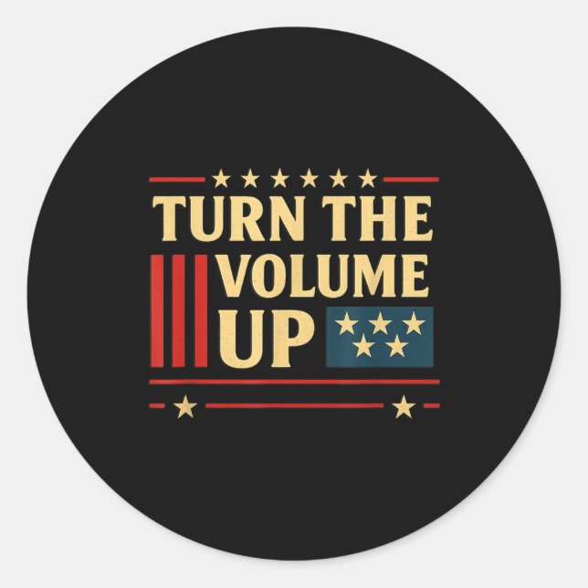 Adesivo Turn The Volume Up  (Frente)