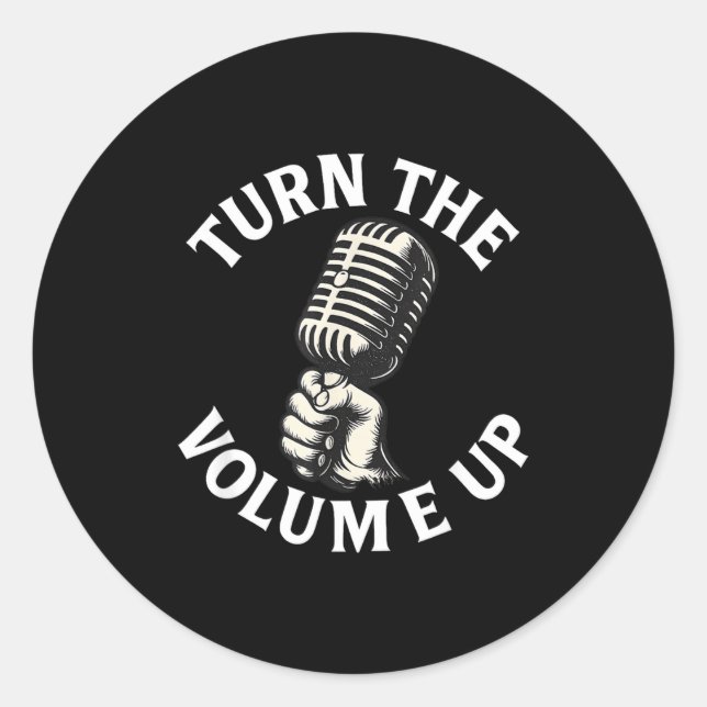 Adesivo Turn The Volume Up  (Frente)