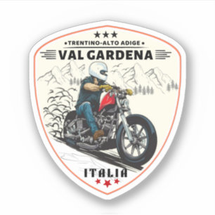 Adesivo turnê de motocicleta italiano de gardena