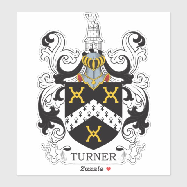 Adesivo Turner Family Crest (Folha)