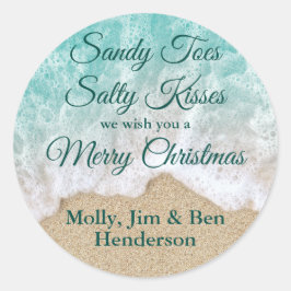 Adesivo Turquesa Sandy Toes Salty Kisses Feliz Natal