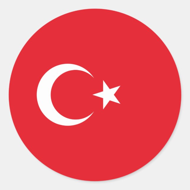 Adesivo Turquia - Bandeira Turca (Frente)