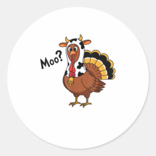 Adesivo Turquia Moo Cow Engraçado Desempenho de Ação de Gr