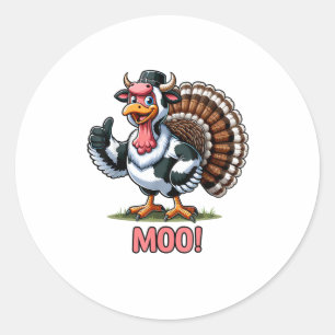 Adesivo Turquia Na Figurinha De Vaca, Moo Engraçado Ação D