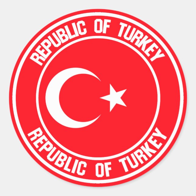 Adesivo Turquia Round Emblem (Frente)