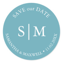 Turquoise Blue Beach Weded Monogrammed