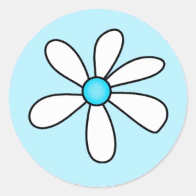 Adesivo Turquoise Daisy Sticker (Frente)