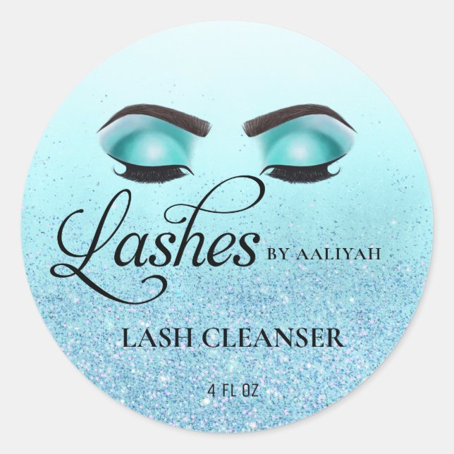 Adesivo Turquoise Glam Glitter Lash Bath Shampoo Cleanser (Frente)