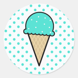 Adesivo Turquoise Green Sorvete Cone