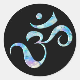 Adesivo Turquoise Marbled Om