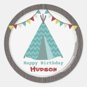 Adesivo Turquoise Tipi Birthday