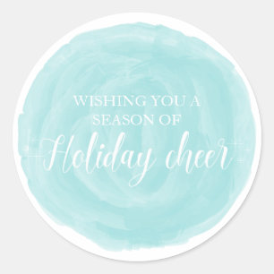 Adesivo Turquoise Watercolor Holiday Cheer
