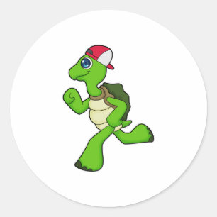 Adesivo Turtle como Runner com Boné