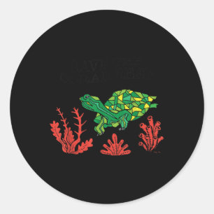 Adesivo Turtle Coral Salva O Meio Ambiente Do Recife De Co