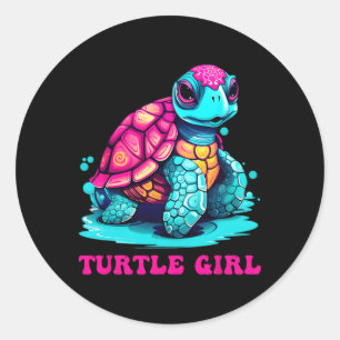 Adesivo Turtle Girl Earth Outfit Para Meninas Tartaruga