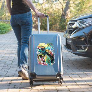 Adesivo Turtle Hawaii Sea Turtles Hawaii Beach Palm