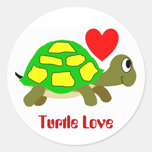 Adesivo Turtle Love Sticker (Frente)