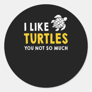 Adesivo Turtle Lover Eu Não Gosto Muito De Tartarugas