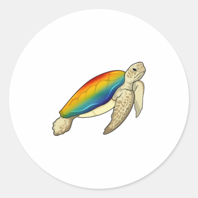 Adesivo Turtle Rainbow (Frente)