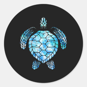 Adesivo Turtle Watercolor Tie Dye Sea Ocean Save Planet Ea