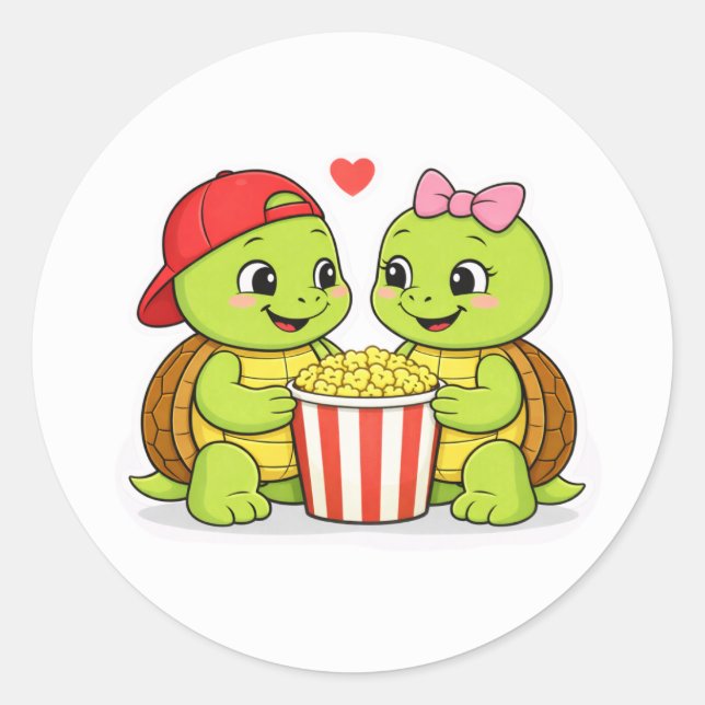 Adesivo Turtles enjoying movie night together (Frente)