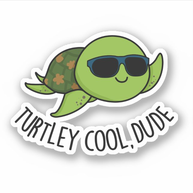 Adesivo Turtley Legal Duo Engraçado Turtle Pun (Frente)