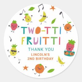 Adesivo Tutti Fruitti Aniversário Personalizado Frutas Fof