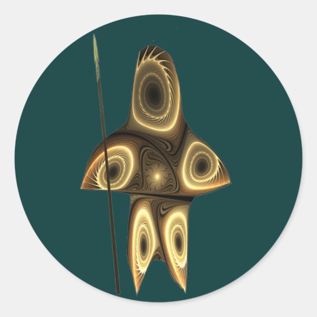 Adesivo Tuvaaq - Caçador de Inuit Fractal (Frente)