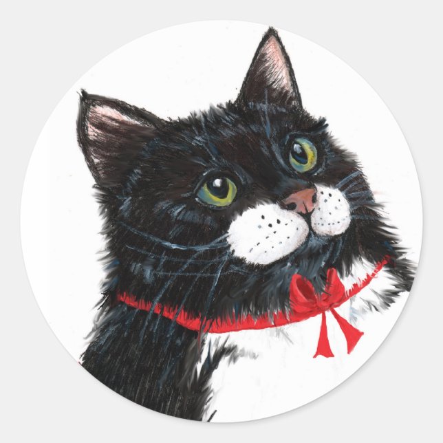 Adesivo Tux Christmas Cat (Frente)