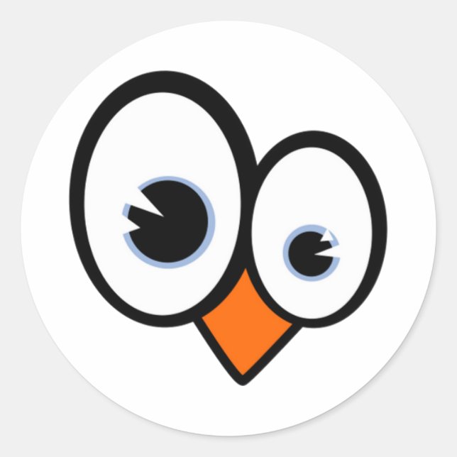 Adesivo Tux Eyes Linux Penguin Sticker (Frente)