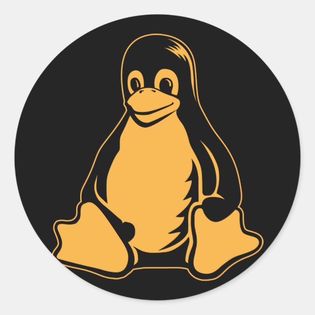 Adesivo Tux Penguin - (Linux, Open Source, Copyleft, FSF) (Frente)