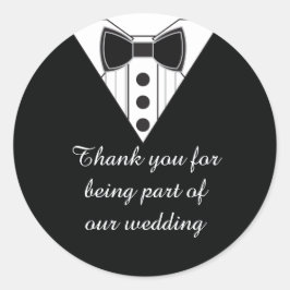 Adesivo Tuxedo De Casamento Obrigado Pelos Stickers
