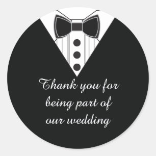 Adesivo Tuxedo De Casamento Obrigado Pelos Stickers