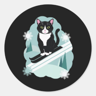 Adesivo Tuxedo Gatos E Ventiladores Desportivos De Inverno