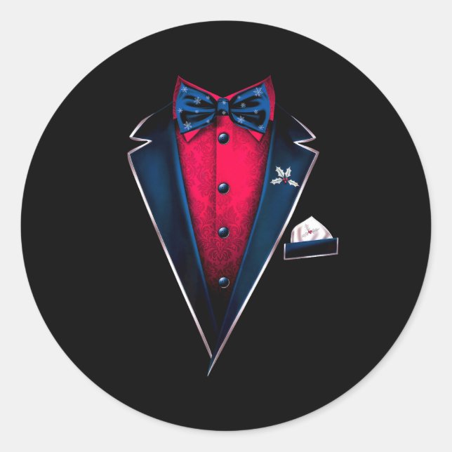 Adesivo Tuxedo With Bowtie For Christmas And Special Occas (Frente)