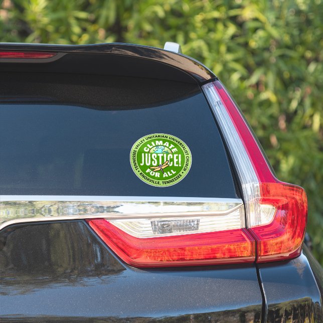Adesivo TVUUC Climate Justice! Para Todos (Lado do carro)