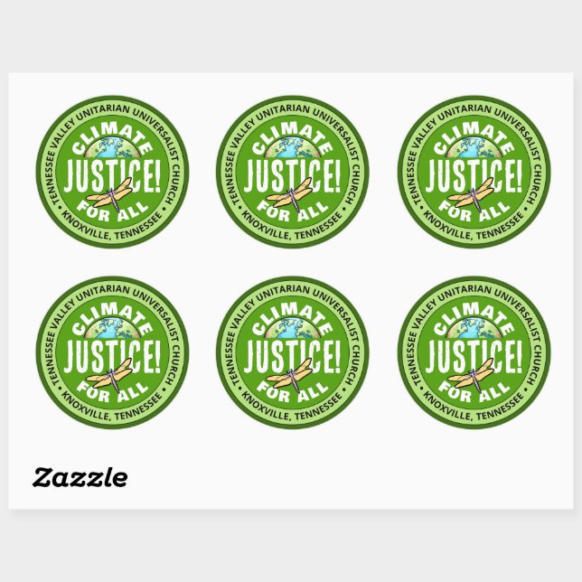 Adesivo TVUUC Climate Justice! Para Todos (Folha)