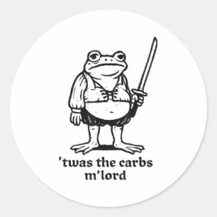 Adesivo Twas The Carbs Mlord Engraçado Memória Medieval Do