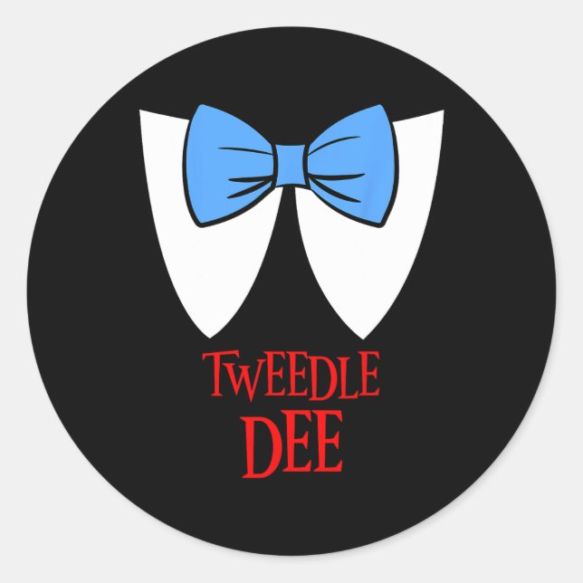 Adesivo Tweedle Dee Costume Halloween Fairytale (Frente)