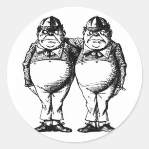 Adesivo Tweedle Dee e Tweedle Dum