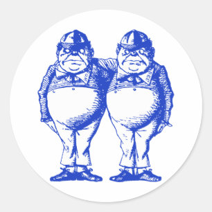 Adesivo Tweedle Dee e Tweedle o azul coberto Dum