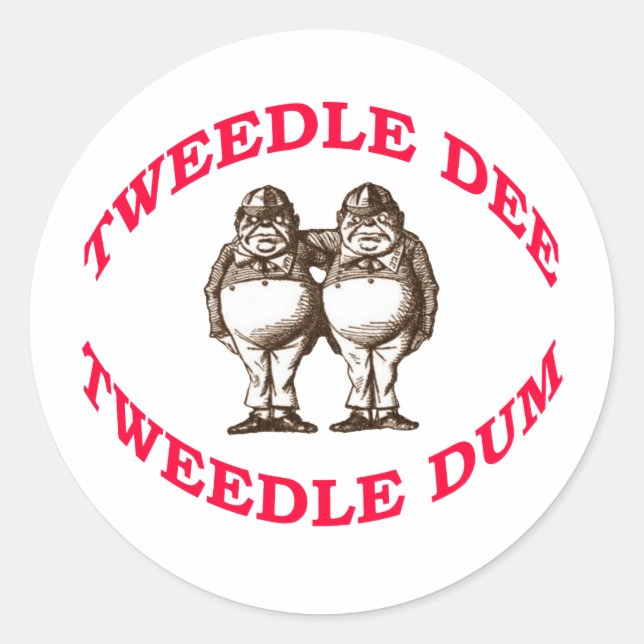 Adesivo Tweedle Dee & Tweedle Dum (Frente)