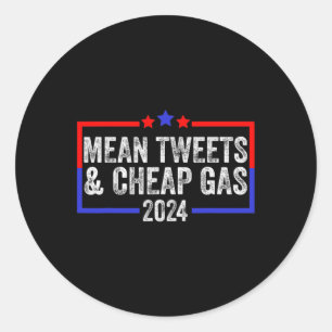 Adesivo Tweets E Gás Barato Engraçado 2024 Pro Trump