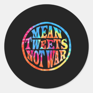 Adesivo Tweets Médios Não de Estilo Hippie de Guerra
