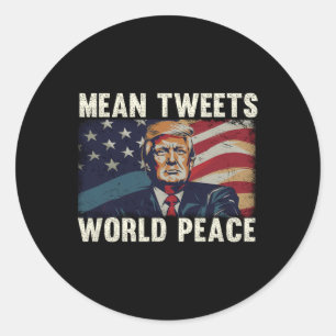 Adesivo Tweets sobre o Patriótico Donald Trump da Paz Mund