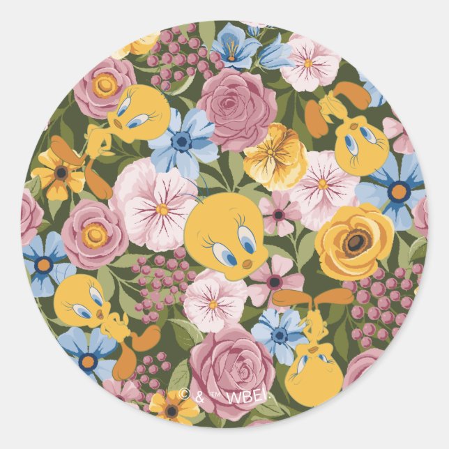 Adesivo TWEETY™ Floral Embroidery Pattern (Frente)