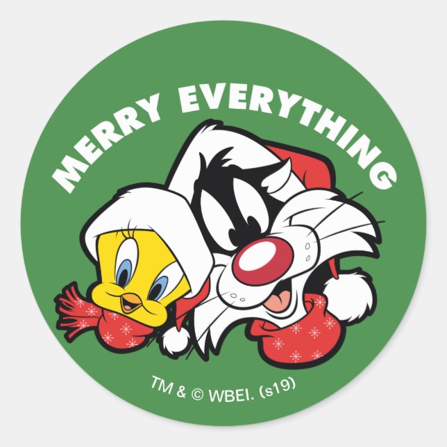 Adesivo TWEETY™ & SYLVESTER™ "Tudo de Feliz" (Frente)