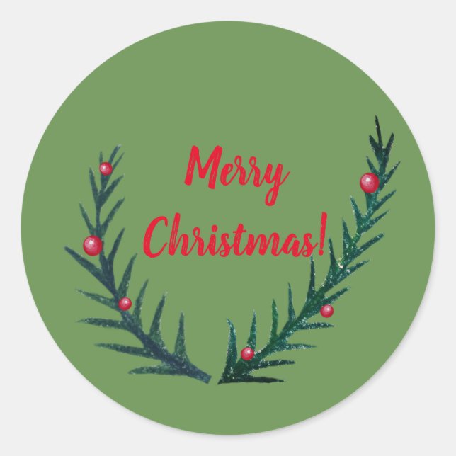 Adesivo Twigs de Natal, Feliz Natal (Frente)