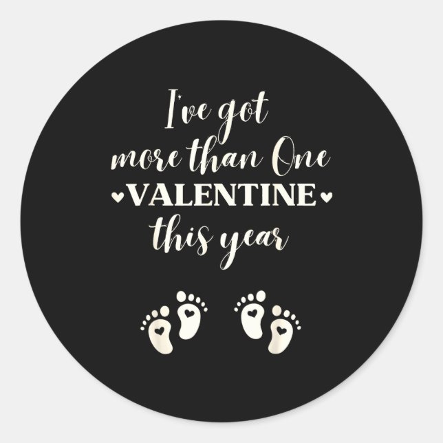 Adesivo Twin Pregnancy Announcement Gift For Pregnant Frie (Frente)